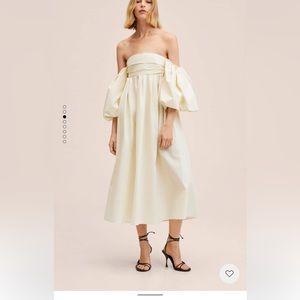 NWT Mango puff sleeve cotton dress